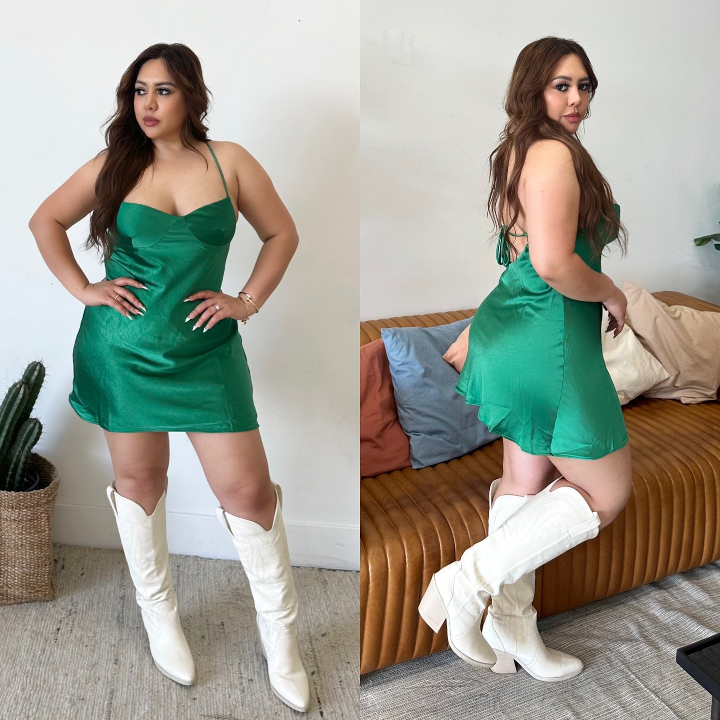 Wanting me back Silk Mini Dress