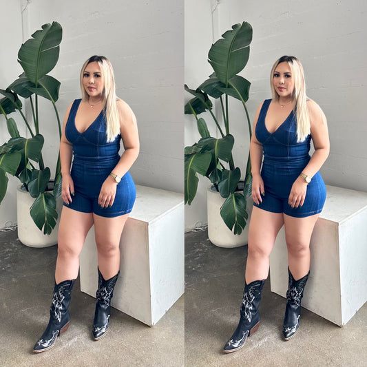 Eva Denim Romper